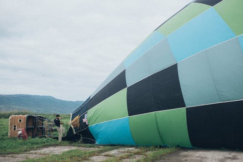 collapsed hot air balloon